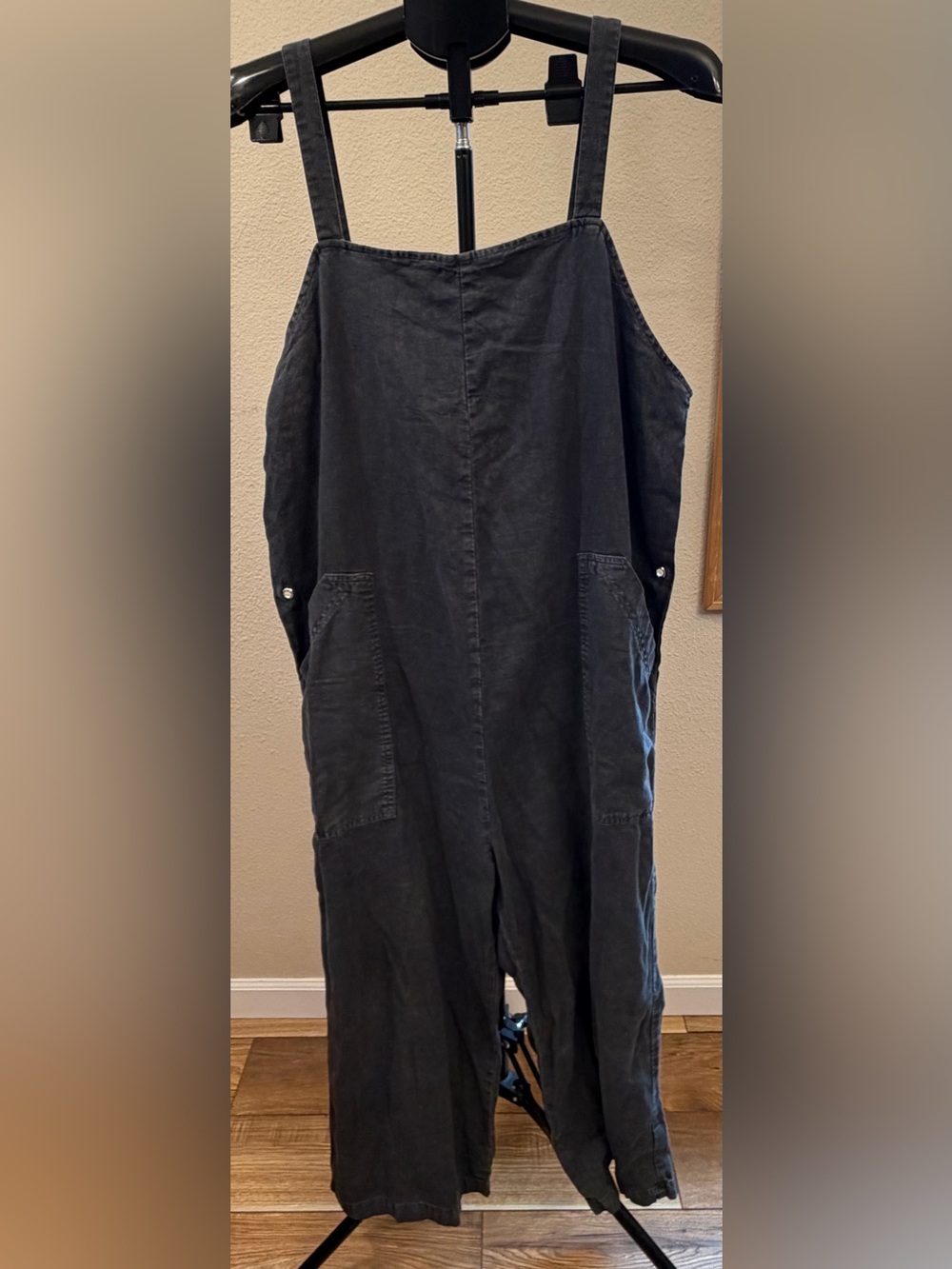 Universal Thread Linen Blend Charcoal Jumpsuit L | Fall Fashion Grunge Minimal